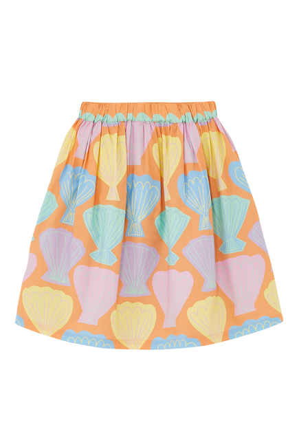 Kids Shell-Print Cotton Skirt